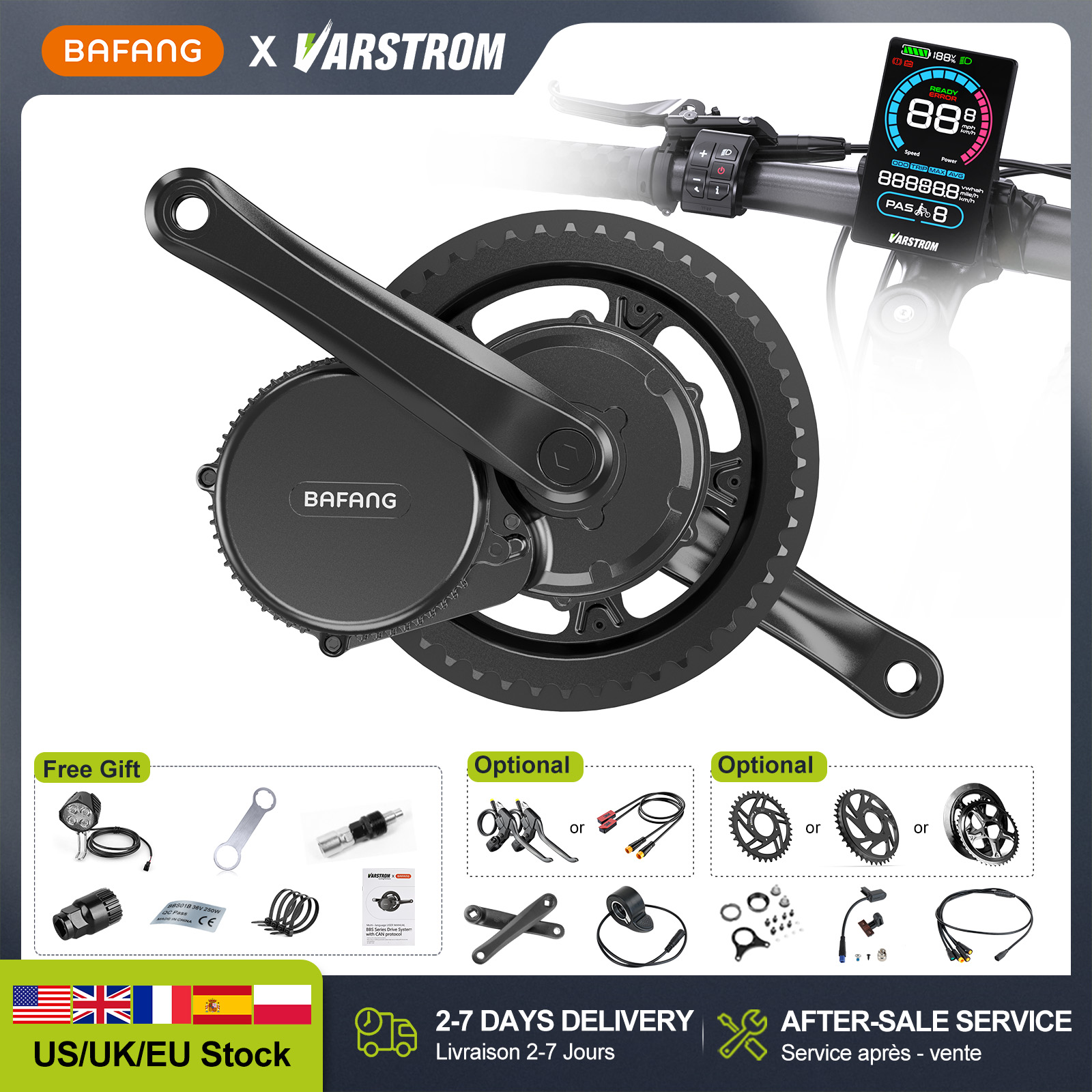 [US Stock] BAFANG 48V 500W 750 - Bafang Bbs02B 48V 750W Mid Drive Kit 评论和价格
