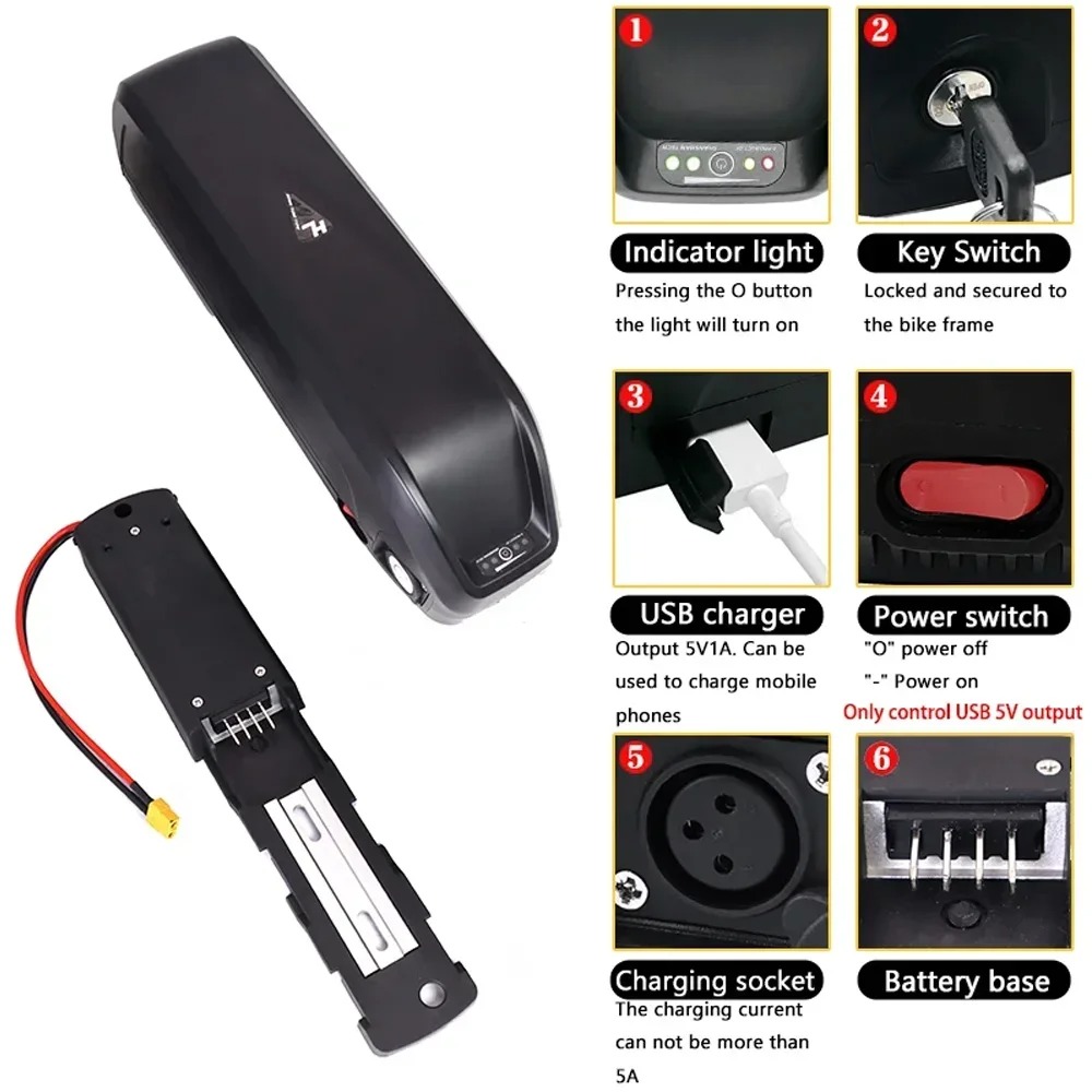 New for Hailong 36V 48V 52V Br - Ebike Battery 48V 20Ah Hailong 评论和价格