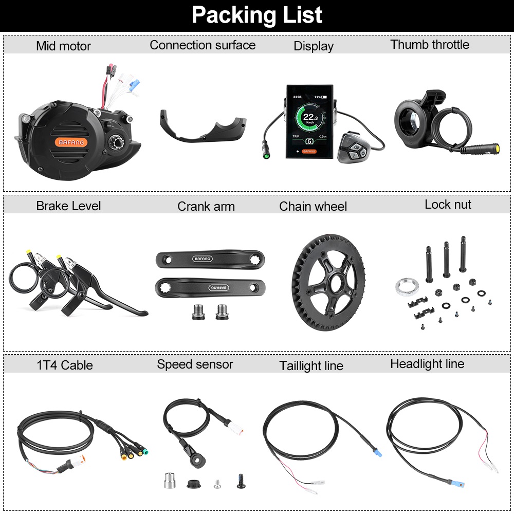 Bafang M620 G510 48V 52V 1000W - Mid Drive Motor Kit 52V 1000W 评论和价格
