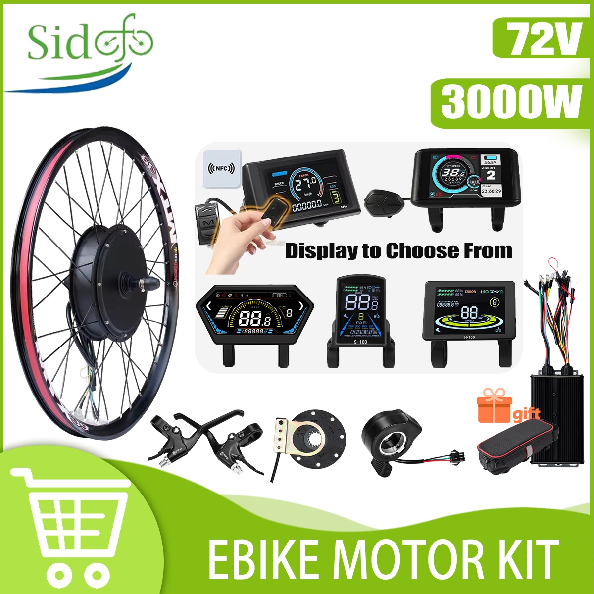 72V 3000W E Bike Conversion Ki - Ebike Conversion Kit 72V 3000W 评论和价格